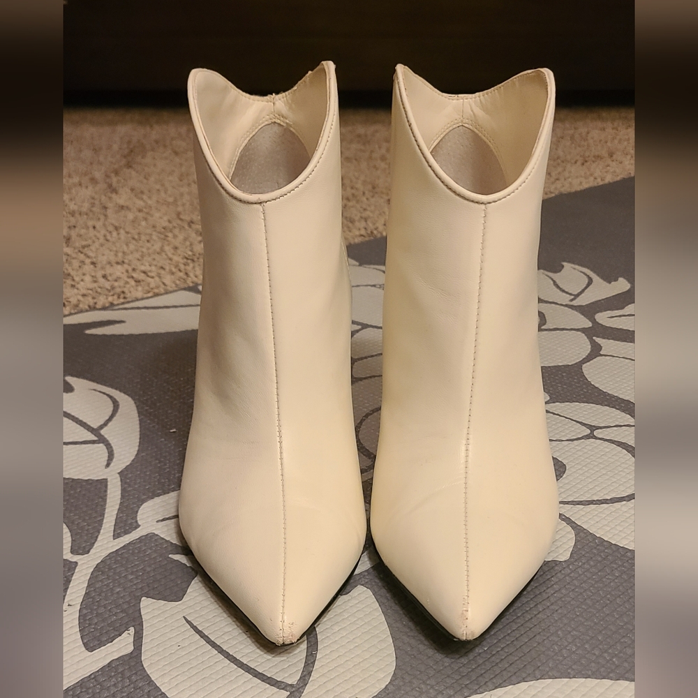 Elegant Cream Ankle Boots
